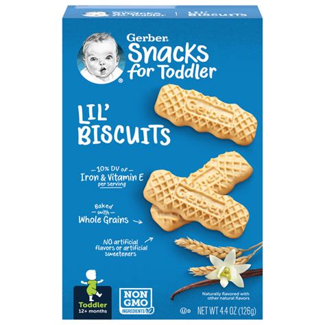 Save on Gerber Snacks Toddler Lil' Biscuits with Whole Grains Order Online Delivery | Stop & Shop