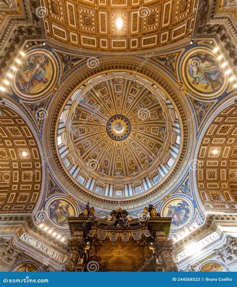 St. Peter`s Basilica Dome Interior Editorial Stock Photo - Image of ...