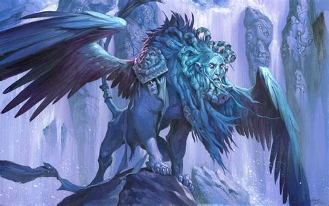 illustration, fantasy art, anime, artwork, dragon, Magic The Gathering, mythology, sphinx ...