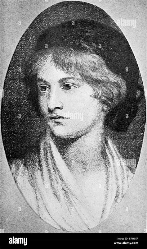 Mary Wollstonecraft Shelley - portrait. Wife of Romantic poet Percy Bysshe Shelley. MWS: English ...