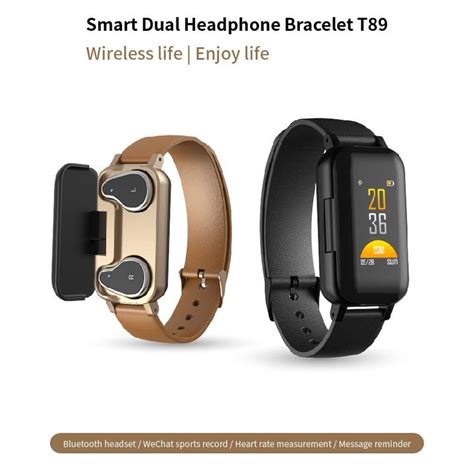 T89 Mini Dual Earbuds/Smart Watch Fitness Tracker | Smart watch heart ...