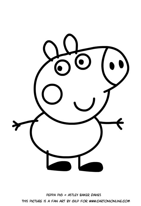 Peppa Pig George Coloring Pages at GetColorings.com | Free printable colorings pages to print ...