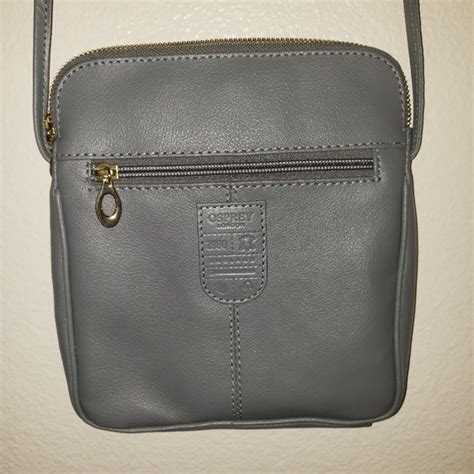 OSPREY Bags | Osprey London Gray Leather Crossbody Bag | Poshmark