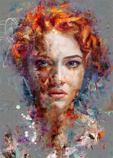 i am unique (2018) Acrylic painting by Yossi Kotler | Abstract portrait ...