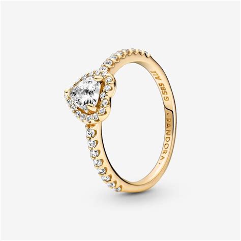 Elevated Heart Ring | Gold | Pandora Canada