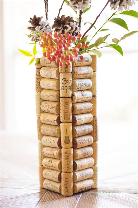 Thrifty DIY: Wine Cork Vases - Design Improvised