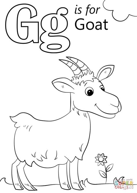 Letter G is for Goat coloring page | Free Printable Coloring Pages in ...