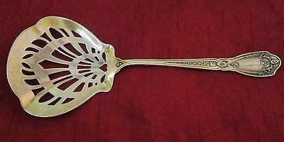 Antique Ornate Sterling Silver slotted serving Spoon 39.9 Grams ...