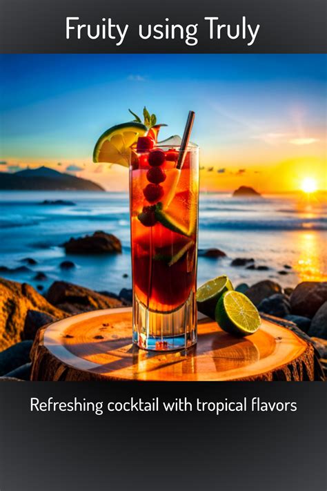 Fruity using Truly, Refreshing cocktail with tropical flavors