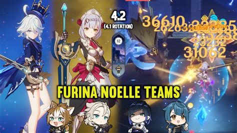 (F2P) C0 FURINA C6 NOELLE Teams | 4.2 Spiral Abyss Floor 12 (4.1 Rotation) | Genshin Impact ...