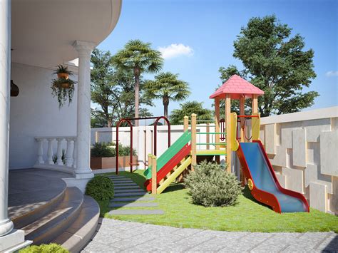 Villa garden design on Behance