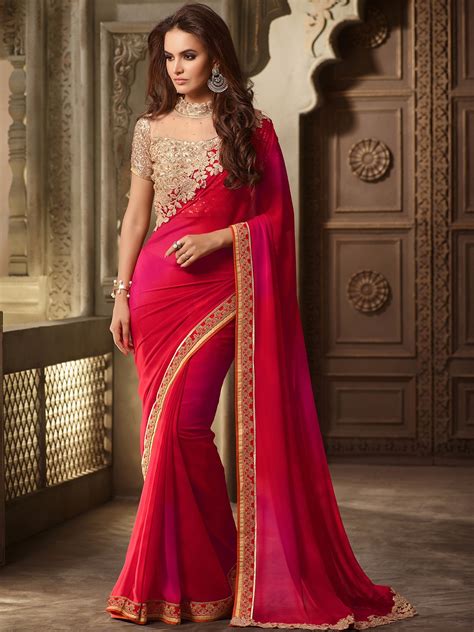 15 Red Color Beautiful Sarees for Wedding & Parties | G3Fashion.com