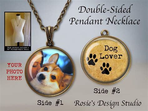 Dog PHOTO Necklace Dog Lover Jewelry Custom Picture Pet
