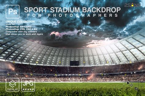 Football Backdrop Photography, Sport Stadium Overlay By 2SUNS ...