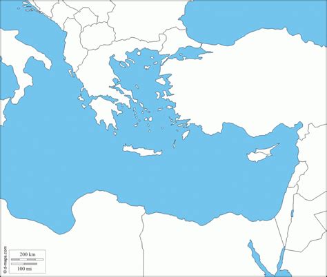 Mediterranean Map Printable - Printable Maps