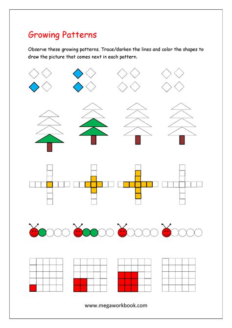 Number Patterns Worksheets, Pattern Worksheets For Kindergarten ...