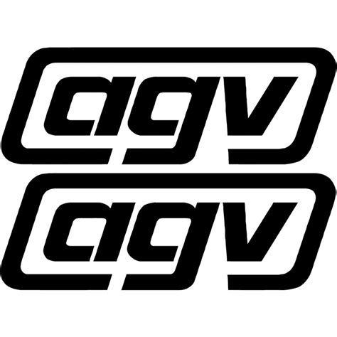 2x Agv Logo V2 Racing Sticker Decal Decal Stickers - DecalsHouse