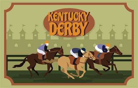 Kentucky Derby Postcard Illustration 201326 Vector Art at Vecteezy