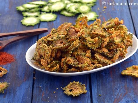 karela chips recipe | bitter gourd chips | how to make crispy karela