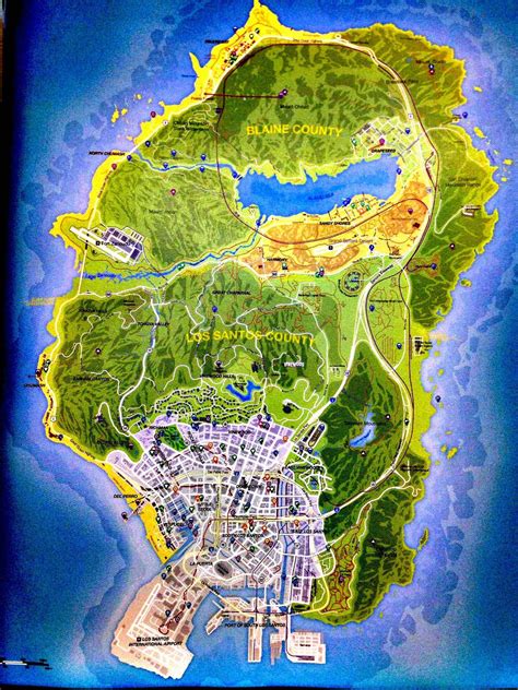 Gta 5 Map Los Santos The Map Of Grand Theft Auto V - Vrogue