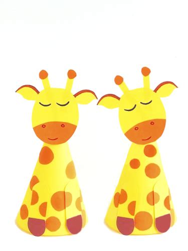 Paper Cone Giraffe Craft - Our Kid Things