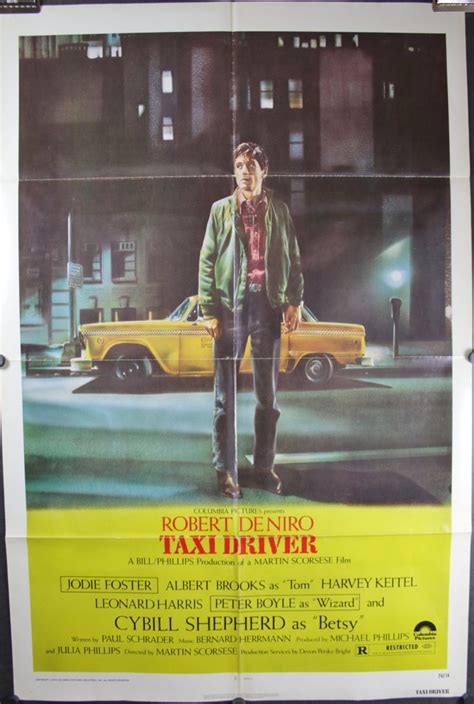 TAXI DRIVER, Original Vintage Folded Robert De Niro Movie Poster ...