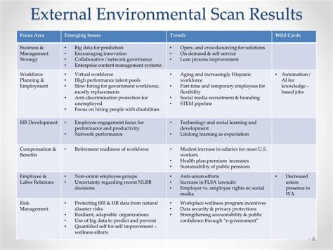 Environmental Scan Template