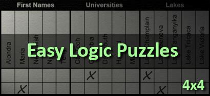 Printable Logic Puzzles With Clues