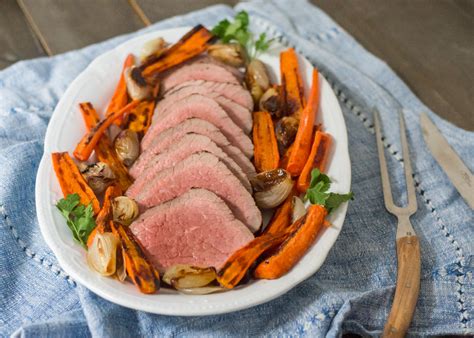 Marinated Beef Roast with Roasted Carrots and Shallots