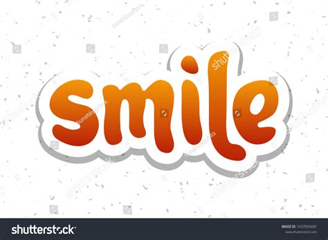 Vector Illustration Smile Word Quote Phrase Stock Vector (Royalty Free ...