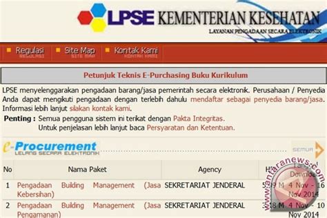 Kemenkes penuhi 17 standar LPSE - ANTARA News