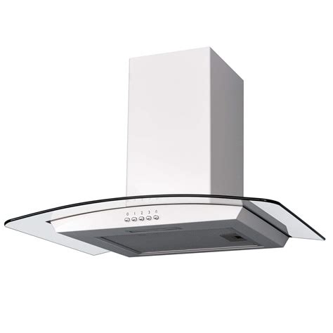 Buy SIA CGH60WH 60cm White Curved Glass Chimney Cooker Hood Kitchen Extractor Fan Online at ...