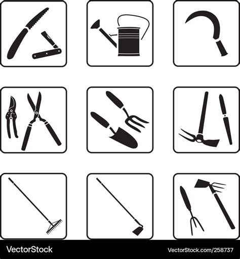 Gardening tools Royalty Free Vector Image - VectorStock