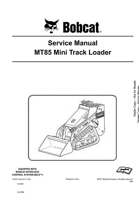 Bobcat MT-85 MT85 Mini Track Loader Service Manual PDF Download ...