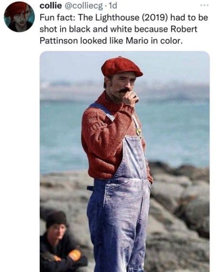 the lighthouse robert pattinson mario in color meme Archives - Shut Up And Take My Money