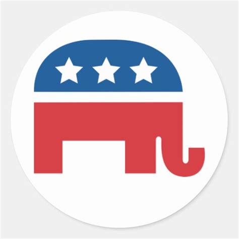 Political Graphic - Republican Elephant Sticker | Zazzle