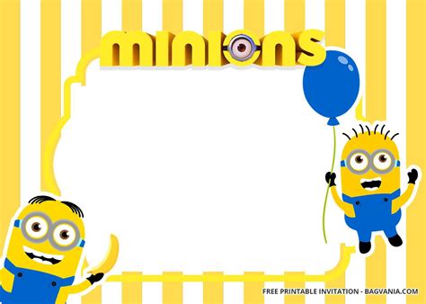 FREE Printable Minions Birthday Invitation Templates Minion Birthday ...