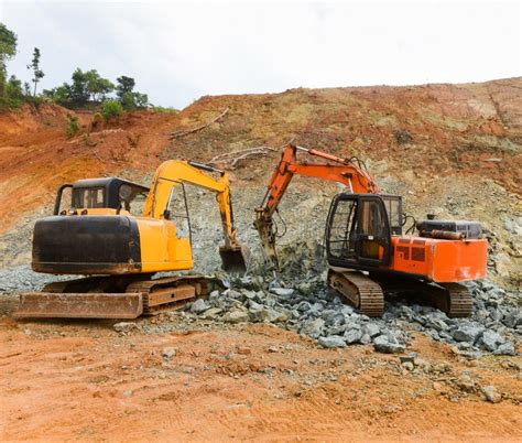 Open Mining and Earth Moving Equipment Stock Image - Image of bucket, earth: 136377039