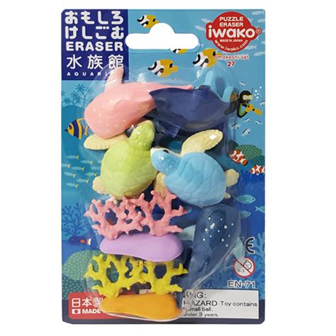 Iwako Aquarium Erasers Omokeshi Set 27 in 2021 | Erasers, Cute ...