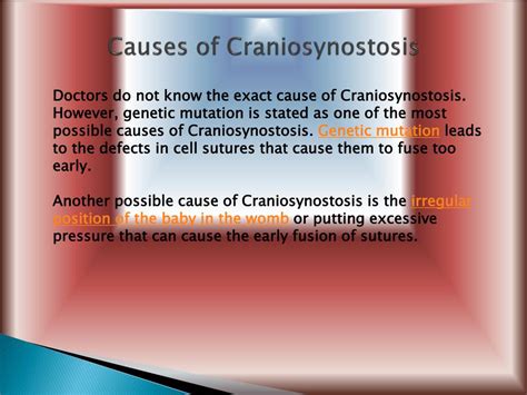 PPT - Craniosynostosis: Types, Causes, Symptoms, Diagnosis and Treatment PowerPoint Presentation ...