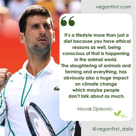 Vegan First - Ace tennis player Novak Djokovic says this...