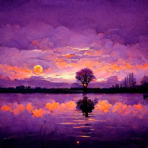 Purple sky Drawing by Thomas Pikolin - Fine Art America