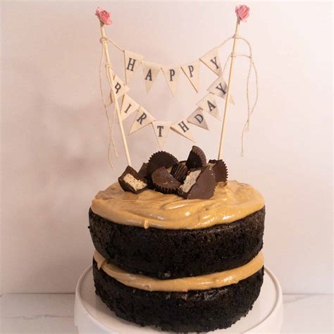 Chocolate Cake with Peanut Butter Frosting - She's Almost Always Hungry