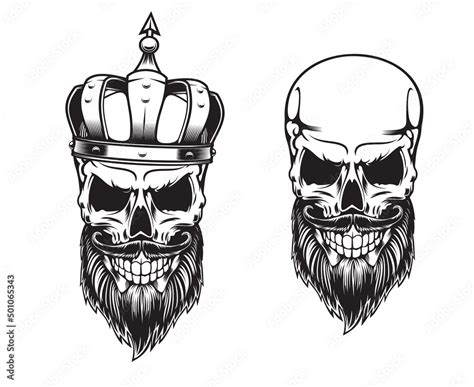 Details 78+ skull with beard tattoo best - in.starkid.edu.vn