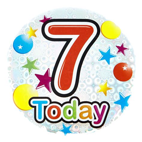 Buy Giant 7th Birthday Badge - Silver for GBP 0.99 | Card Factory UK