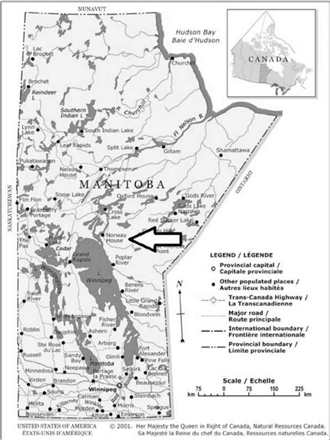 Location of Norway house Cree Nation in Manitoba, Canada | Download Scientific Diagram