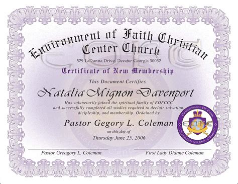 Church Membership Certificate | Free Images at Clker.com - vector clip ...