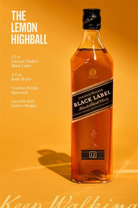 The Lemon Highball | Liquor drinks, Highball, Johnnie walker