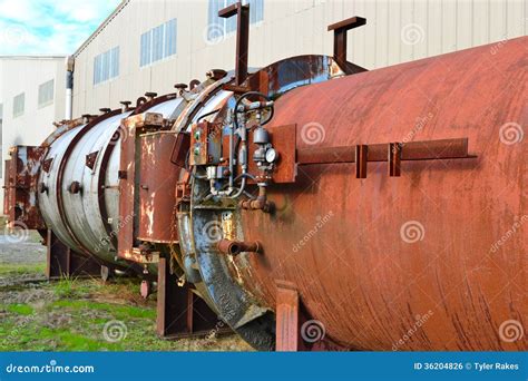 Retired Lumber Mill Equipment Stock Photo - Image of discharged ...