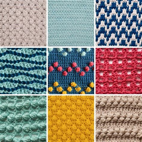 Crochet Stitch Patterns - 16 Unique Stitch Tutorials